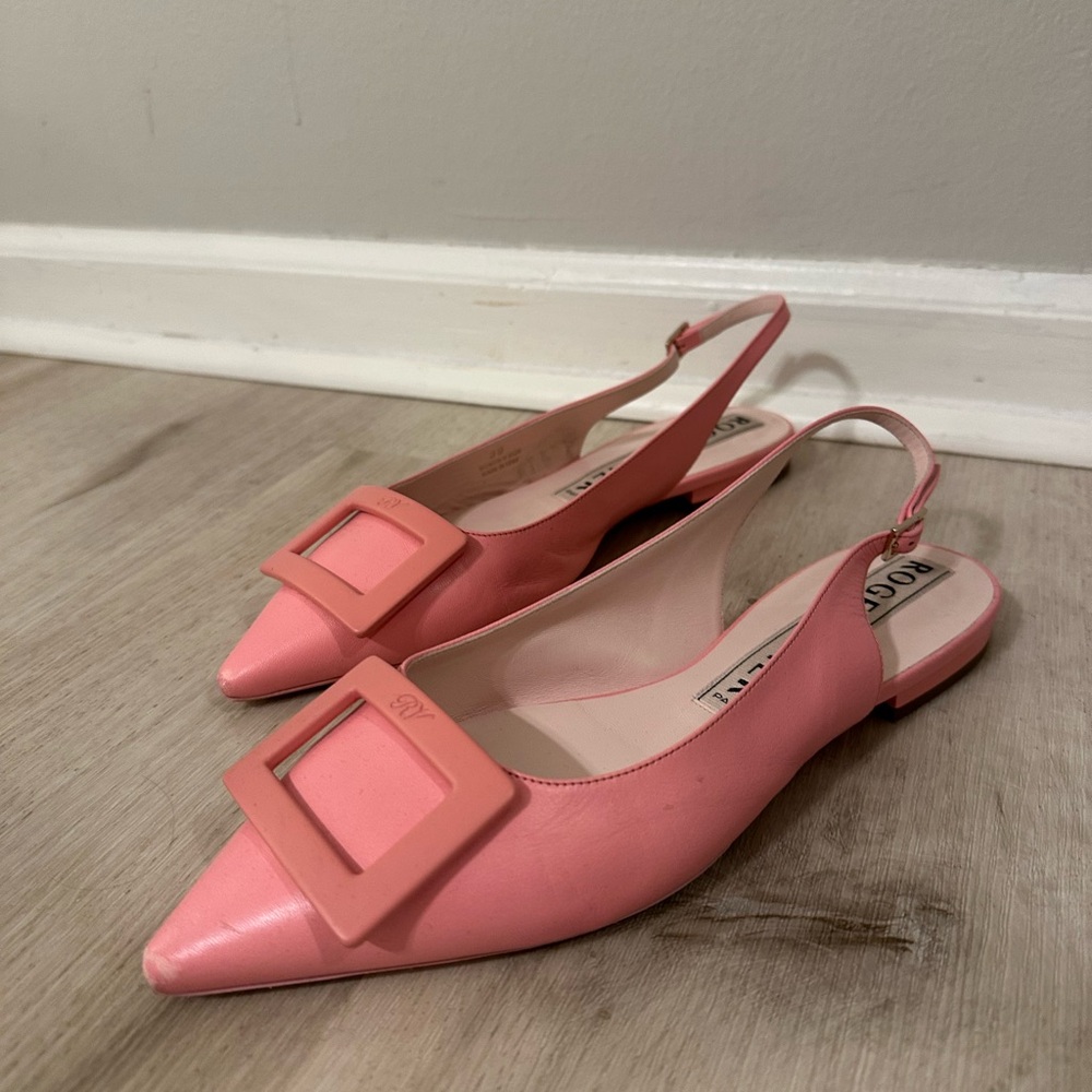 Pink Slingback Flats Roger Vivier